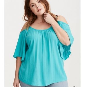 Torrid strappy back cold shoulder top size 1X